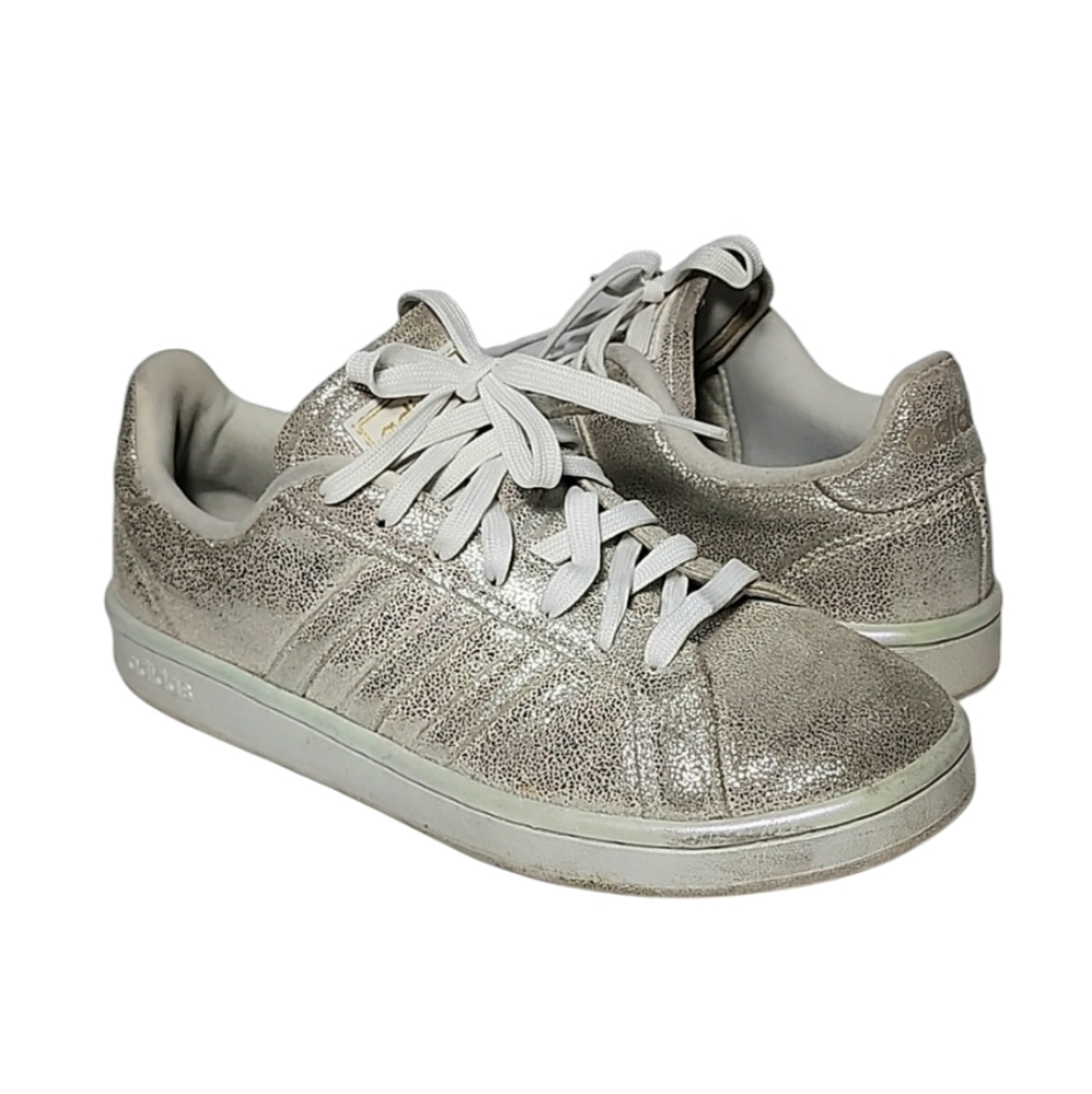 Adidas Womens‎ Grand Court FY8951 Silver Casual Shoes Sneakers Size 7.5